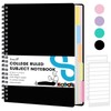 Koogel Hardcover Spiral Notebook with Tabs, A4 Journals with Deviders