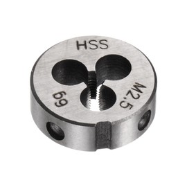 QUARKZMAN Round Die Metric M2.5 x 0.45 Thread (Right) High Speed Steel (HSS) Die Repair Tool