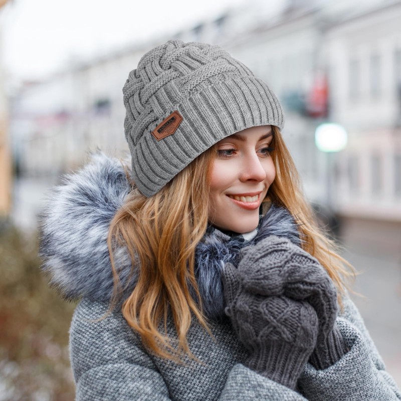 Loritta Winter Hat Warm Knitted Thick Baggy Slouchy Beanie Skull