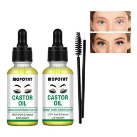2pcs Aceite De Ricino Crecimiento Cejas Y Pestañas                                                                                                    