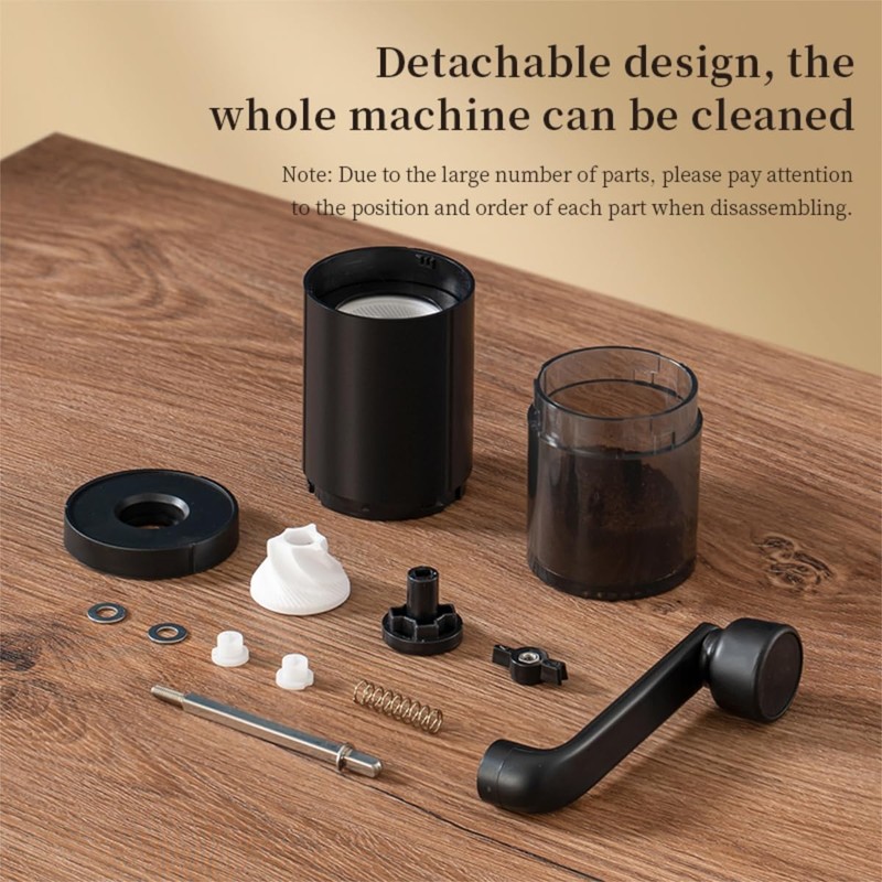 DeeKleen Manual Conical Burr Coffee Grinder, Ceramic Mill, Hand Crank,Portable,Perfect