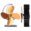Wood Stove Fan 4 Blades Fireplace Fan Heat Powered Fast