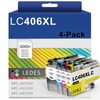 LEDES LC406XL LC406 High Yield Ink Cartridges for Brother Printer