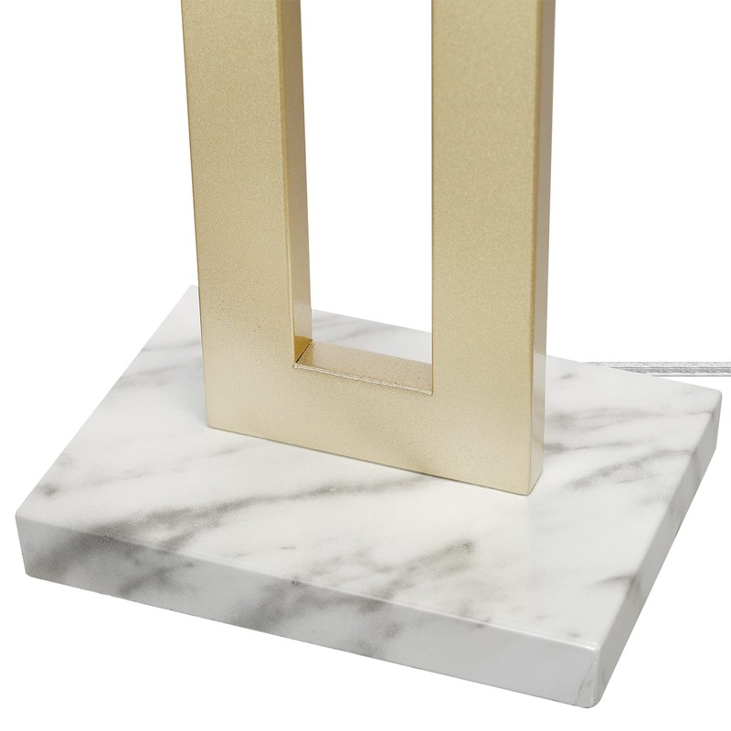 Globe Electric 12274 D'Alessio 20" Table Lamp, Gold, White Linen