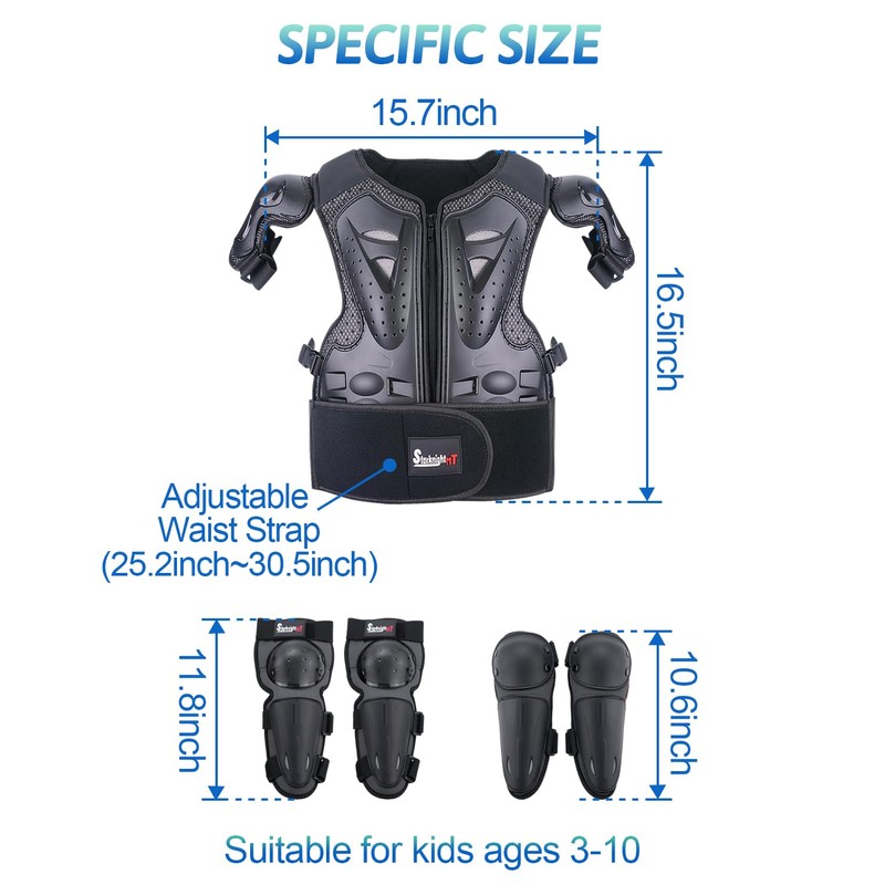StarknightMT Kids Motorcycle Armor Suit Dirt Bike Gear Riding Protective