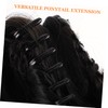 minkissy Black Ponytail Extension with Braid Clip Synthetic Hairpiece for