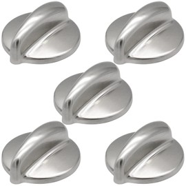 Upgraded WB03K10303 Surface Burner Control Knobs Compatible GE Profile Gas Stove Range Cooktop Heavy Duty Metal Knobs Replaces Part WB03K10208, AP4980246, 1810427, AH3486484, EA3486484 (5 Pack)