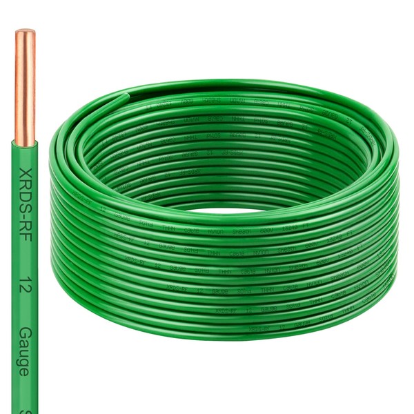 12 AWG THHN Wire 50FT – Single Bare Copper Conductor,