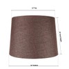 12x14x10" SLIP UNO FITTER Hardback Drum Lamp Shade Chocolate Burlap