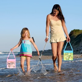 POILKMNI POILKMNI New Upgraded 2 Pcs Shark Tooth Sifter with Seashell Bags, Beach Sand Sifter, Sand Scoop Shell Scooper for Beach Scoop Shovel Sifter Tool for Picking Up Shells, Shark Tooth Sifter Dipper