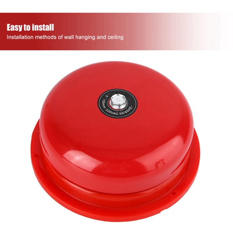 6 Inches Carbon Steel Internal Strike Type Electric Bell 95db