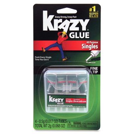 Krazy Glue Instant All Purpose Single Use Tubes 4 ea