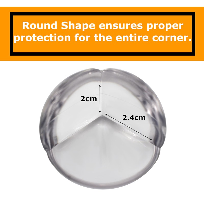 MIBTY 12-Pack Round Corner Protectors, Soft Rubber Furniture Corner Protector