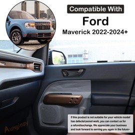 Aunginsy Car Inner Door Handle Bowl Cover Trim Compatible with Ford Maverick 2022 2023 Car Front Rear Side Door Handle Bowl Frame Panel Trim Covers Decoration Stickers Protector Interior Accessories