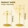 Alyoen Wig Head Stand 2PC Adjustable Height Hat Display, Non-Slip
