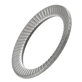 Locking Washers Form S | Stainless Steel A2 / V2A | Serrated on Both Sides | Washers | Screw Locking (M8, Pack of 25)