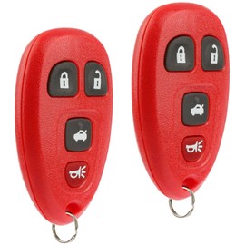 Key Fob Keyless Entry Remote fits Chevy Cobalt Malibu/Buick Allure Lacrosse/Pontiac G5 G6 Grand Prix Solstice/Saturn Aura Sky 2005 2006 2007 2008 2009 2010 2011 2012 (15252034 Red), Set of 2