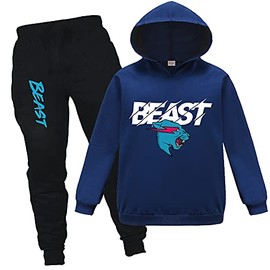 Forlcool Youtube Game Merch Trouser and Top Set for Kids YouTube Gamer Tracksuit (Navy-Blue,11-12Years