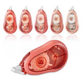 Jovanssen White Correction Tape, 5 Pack, 65.62 Feet Correction Tape for School and Office, School & Office Supplies, (Pink)