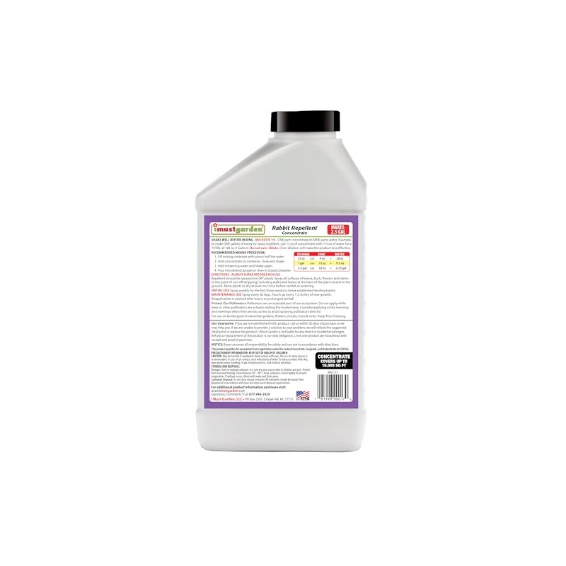 I Must Garden Rabbit Repellent Bundle [32oz Concentrate + 32oz