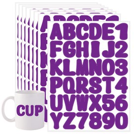 Starboling Letter Stickers,2 inch 16 Sheets Purple Alphabet Sticker,Self Adhesive Vinyl Letter Stickers Mailbox Numbers,Self Adhesive Letters Stickers for Bulletin Boards Classroom Home Decor