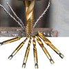 Bestgle Tap Drill Set, Hexagonal Shaft Woodworking Drill Set, 6