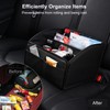 Uplien Car Storage Organizer [2025 UPDATED] Leather Car Caddy Basket