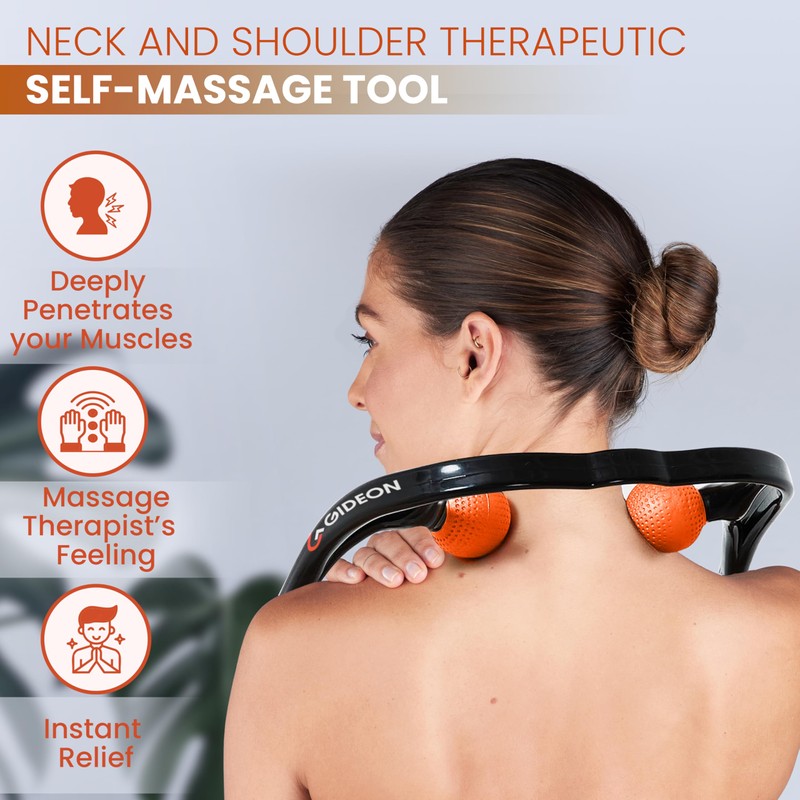 Gideon™ Neck and Shoulder Therapeutic Self-Massage Tool Dual Trigger Point