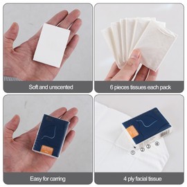 Aninhao 120 Pack Pocket Size Facial Tissues, 4 Ply Mini Soft Tissue, Travel Tissues Packs Bulk, Unscented