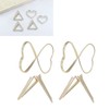 100pcs Paper Clips Gold Triangle Heart Shape Double Layer Three