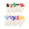 10pcs set PU Waterproof Golf Club Iron Cover Fine Sewing