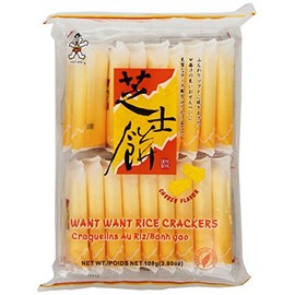 Want Want Rice Crackers, Cheese Flavor, 3.8 Ounce