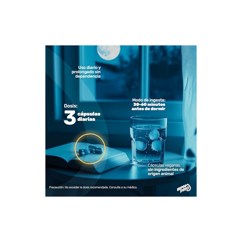 BPN PRO Pastillas nocturnas ZZZ BRN - 90 Cpsulas Naturales