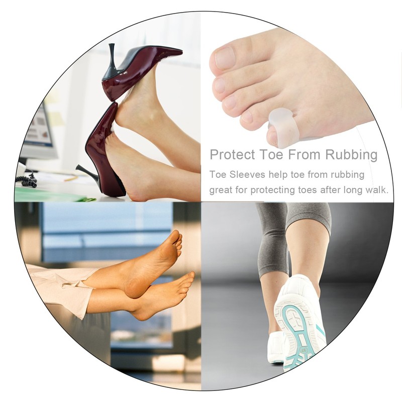 Povihome Pinky Toe Splint Protector Gel Little Toe Separator Guards