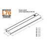 Elite EU-LED-24-900L-DIMTR-30K/35K/40K-WH LED Under Cabinet Fixture Polycarbonate Lens with Multi-CCT