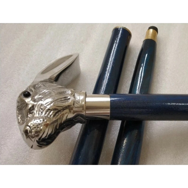 HEAD Designer Rabbit Head Handle antique Style Vintage Cane Wooden