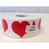 Perforated 3 Part Heart Tanning Stickers, Roll of 1000#