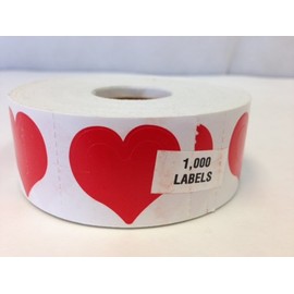 Perforated 3 Part Heart Tanning Stickers, Roll of 1000#