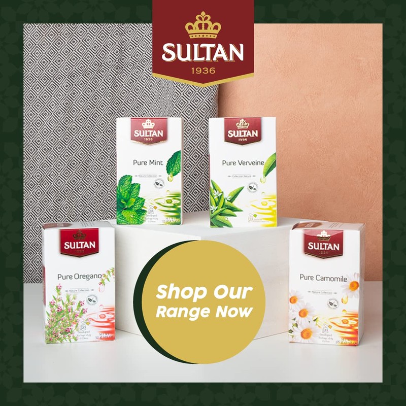 SULTAN TEA Pure Verbena Tea, Moroccan Herbal Green Teas (Single