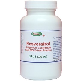 NuSci Pure Resveratrol Powder Standardized 50% Extracted from Polygonum Cuspidatum Root (50 Grams (1.76 oz))