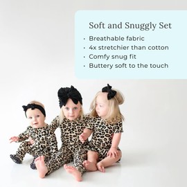 Posh Peanut Baby Pajamas Set - Toddler Sleepers Little Girl Clothes - Kids Two Piece PJ - Soft Viscose from Bamboo (Country Rose, 18-24 Months)