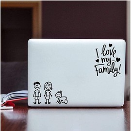 White Car Sticker I Love My Family Car Bling Stickers and Decals Pet Cat Dog Animal Decal for Car Window Phone Notebook Decorative Cars Walls Exterior Bumper Stickers, Decals and Magnets Accessories