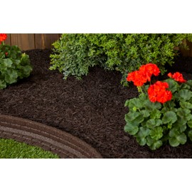 Rubberific Premium Shredded Rubber Mulch for Gardens, Lawns, and Landscaping | Long Lasting Color | Looks Like Natural Wood Mulch (0.8 Cu. Ft. - 16 LBS, Brown)