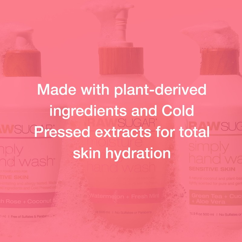 Raw Sugar Moisture Loving Hand Wash Liquid Soap Watermelon Fresh