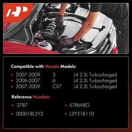 A-Premium Iridium Platinum Bujías compatibles con Mazda 3 2007-2009, 6 2006-2007, CX7 2007-2009, 2.3L, paquete de 4