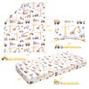 JISEN 3 Piece Crib Bedding Set Soft Baby Crib Bedding
