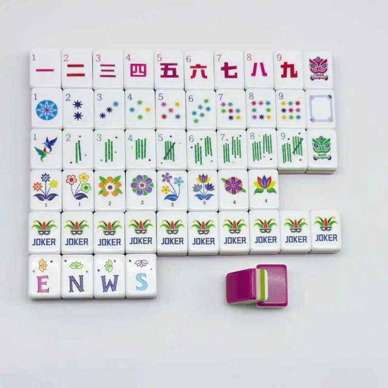 ,160 Acrylic Mahjong Tiles,American Mahjong,Hand-carved Mahjong Tiles,Custom 4-Layer Mahjong,Amara Pink