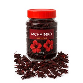 MCHAIMKO Organic Dried Hibiscus Flowers (3.5oz/100g) – 100% Natural & Premium Quality | Herbal Tea, Cooking, Baking & Skincare | Rich in Antioxidants, Caffeine-Free, Non-GMO, Hand-Picked, No Additives, Packed in Canada & 50+ servings, Hibiscus sabdariffa