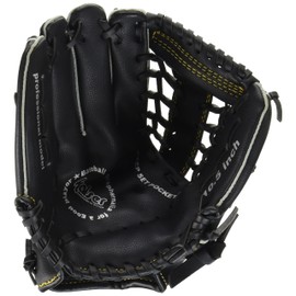 Kaiser 10.5" Left Throw Gloves KW-339 Baseball Catchball Practice Gloves for Elementary School and High Grade Soft Leisure Family Sports Black