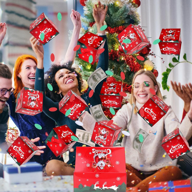 BABORUI Christmas Surprise Gift Box Explosion for Money, Christmas Explosion